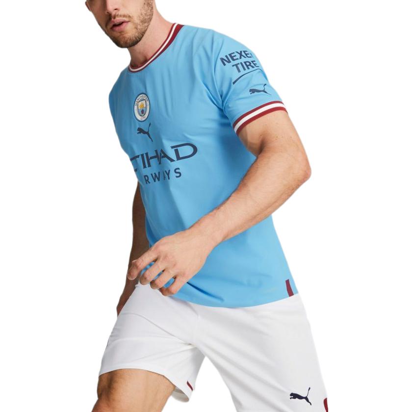 PUMA Manchester City Year of the Rabbit Collection Logo Print Short Sleeve T-Shirt Men Tops Blue 765709-01