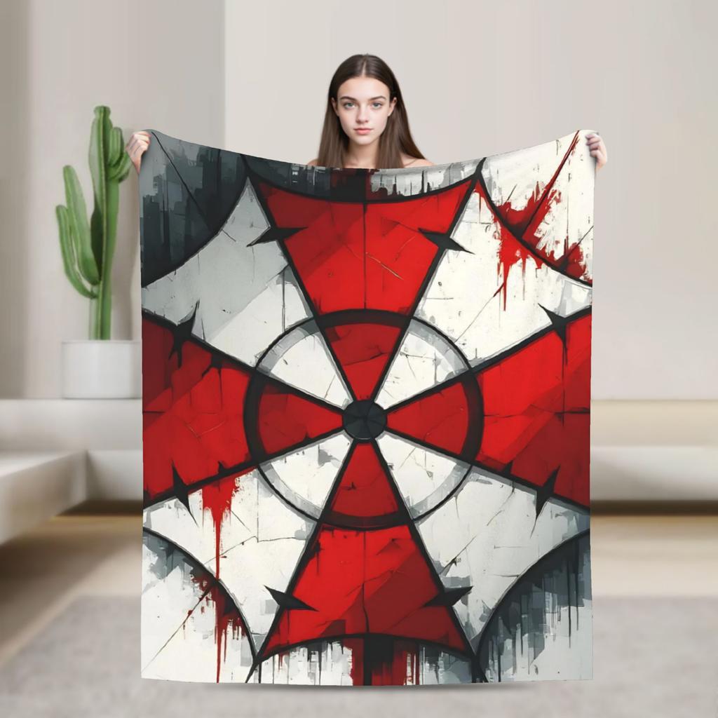 Resident Business Umbrella Corps Eviled Blankets Flannel Awesome Warm Throw Blankets for Bedspread Decoration