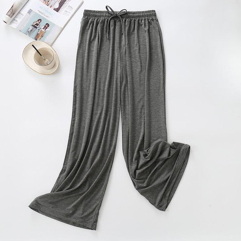 Modal Wijde Broek Dames Lente Zomer en Herfst Los Vallend Casual Vloervegende Broek Hoge Taille Rechte Broek Dans Oefenbroek