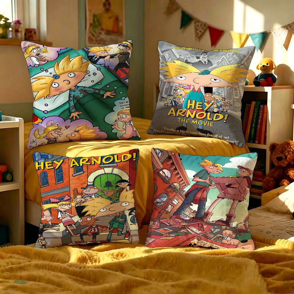 Cartoon Hey A-Arnold Cool Cushion Cover Inches Farmhouse Decor Home Throw Pillow Covers for Couch Decorations
