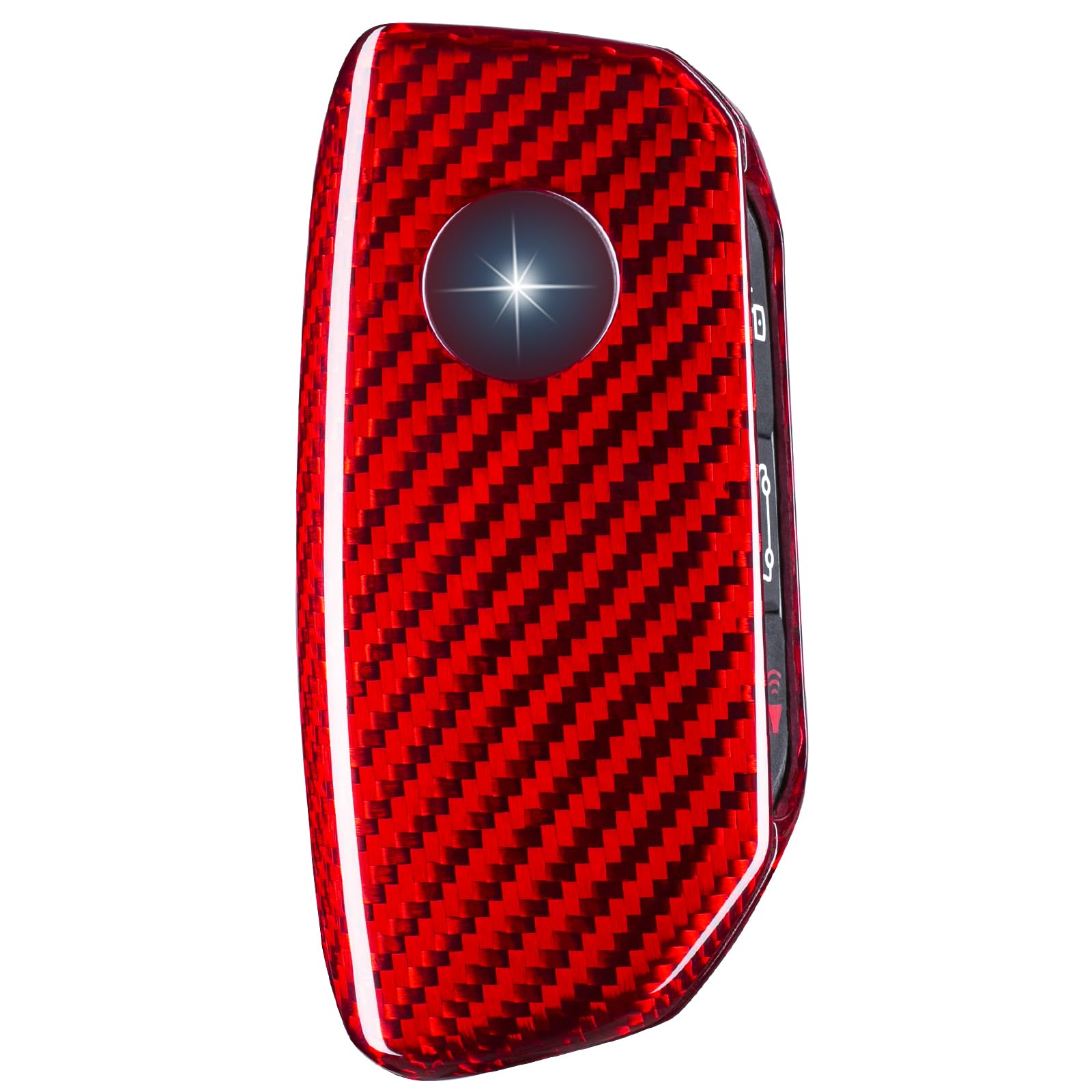

Genuine Glass Fiber BMW Key Fob Finish Key Fob Compatible with BMW 7 XM Remote Control Key Accessories Cover, High-Gloss Protector, Series, i5, i7,