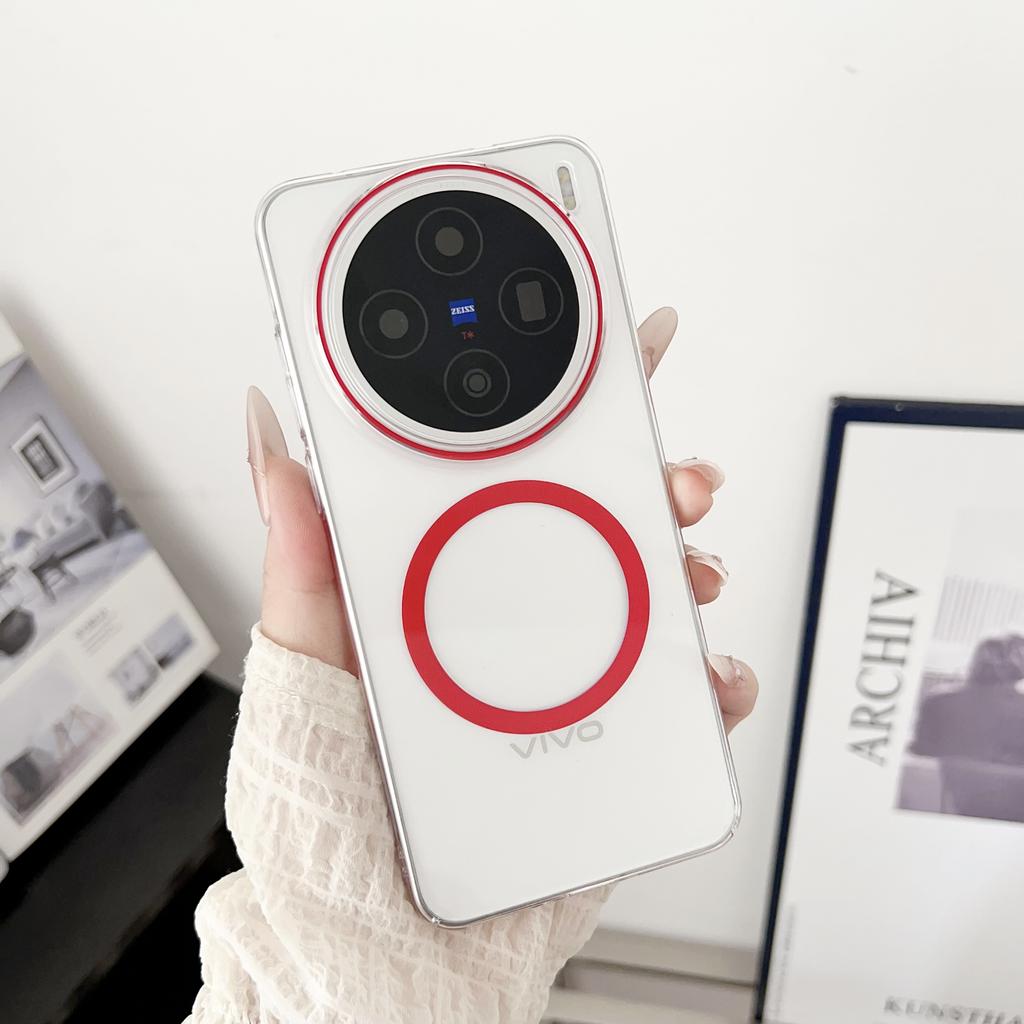 For VIVO X200 X200 Pro X200 Ultra X200s Clear Magnetic Dropproof Shockproof and Anti-Yellowing Phone Case