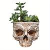 Resin Blomsterpotter Hodeskalle Sukkulenter Plantekasser Kaktus Blomsterpotte Dekorative Plantekasser for Planter Hjem Skrivebord Dekorative