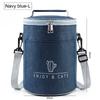 S/M/L Portable Cylindrical Thermal Lunch Cooler Bag Waterproof  Food Bag with Large Capacity Insulated Container for Picnic