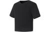 Fitness Series Crop Tops Women's Black Crew Neck Moderate ATSS412-3
