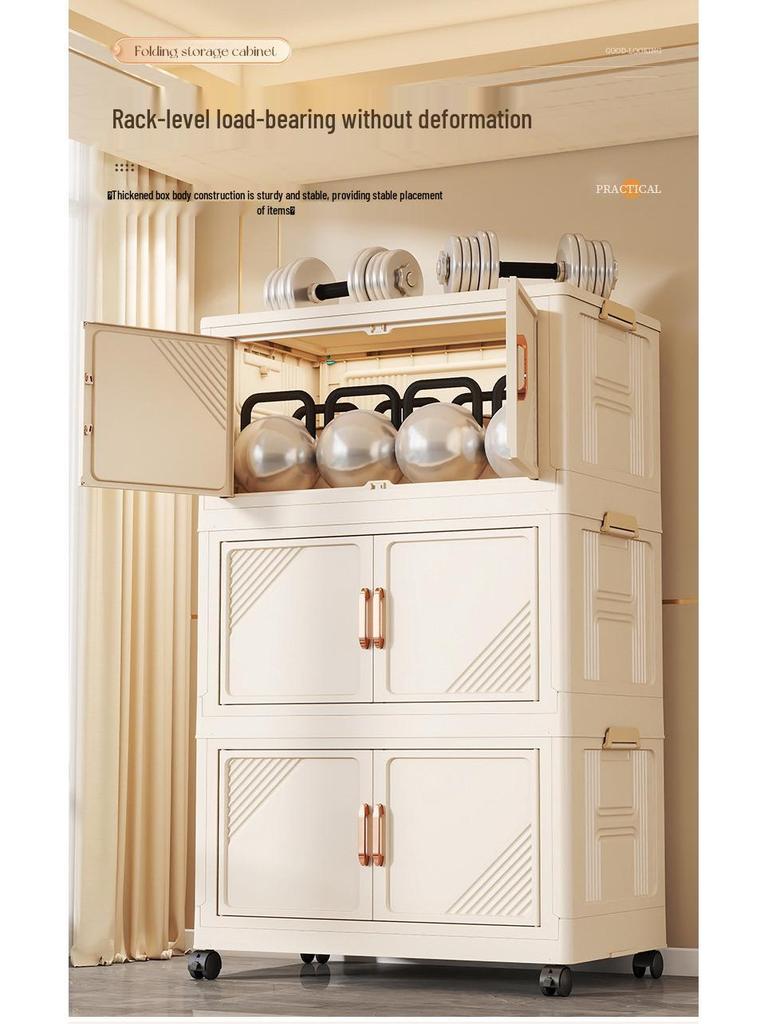 Foldable Multi-Layer Storage Cabinet for Clothing, Snacks, Books, and Toys