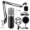 Funien BM800 Professional Condenser Microphone USB Microphone Set with Arm Stand for Music Recording Studio Live Broadcast and Podcast