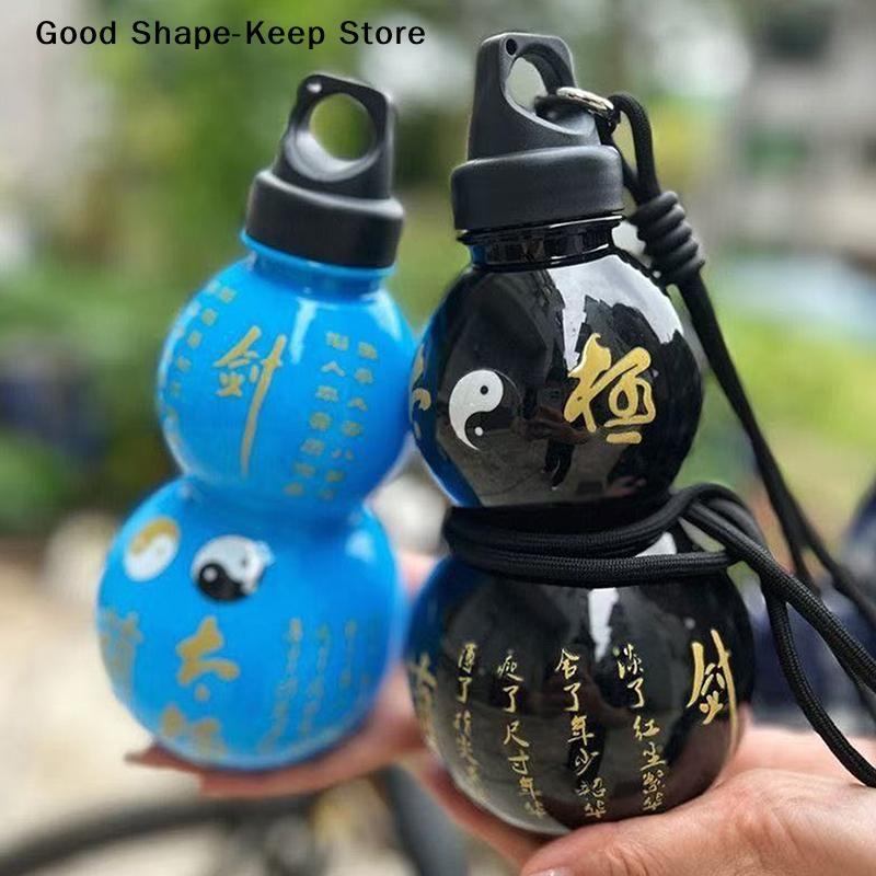 dailyLarge Capacity Outdoor Water Bottle 1000ML Gourd Shape Lightweight Portable Cup for Camping Travel and Daily Hydration