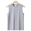 QICED Cotton Men's Vest Summer Loose Sports Fitness Shoulders Sleeveless T-shirt