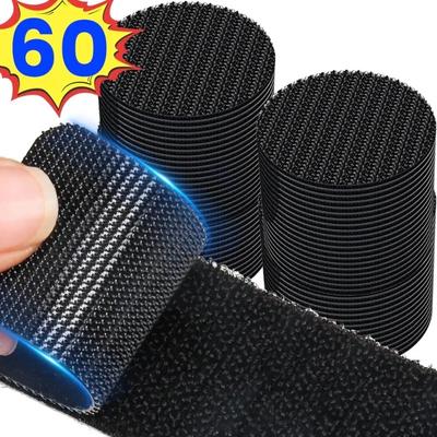 2/60Pcs Car Carpet Fixing Stickers Fastener Double Sided Self-Adhesive Carpet Fixed Patches Floor Foot Mats Anti Skid Grip Tapes