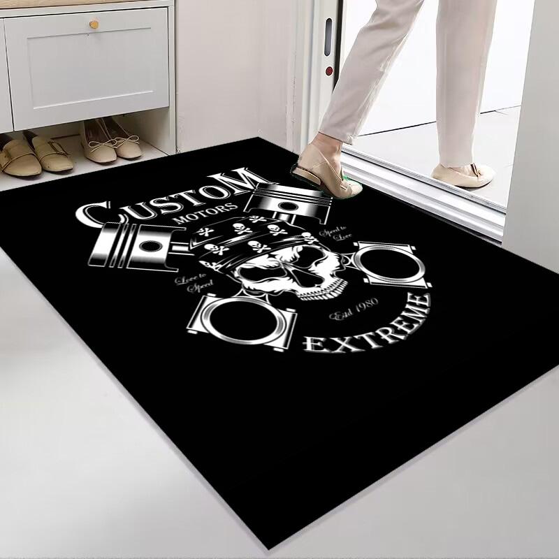 Skull Wings Engine Power carpet Suitable for all seasons printing Protective pad Office chair cushion Fashion