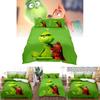Das Grinch Zeichentrickfigur 3D-gedruckte Bettbezug-Set für moderne Schlafzimmerdekoration