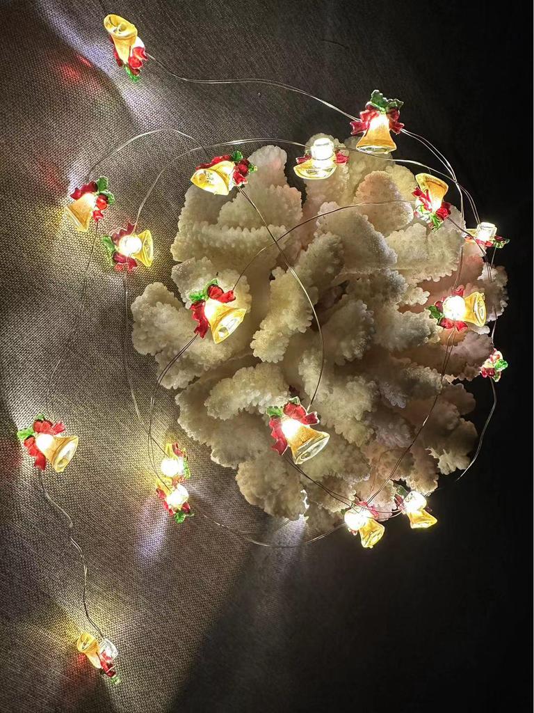 Christmas LED Lights: Santa, Snowman, Reindeer, Black Hat, Candy Cane, Gift Box, Bells with Copper Wire Fasteners