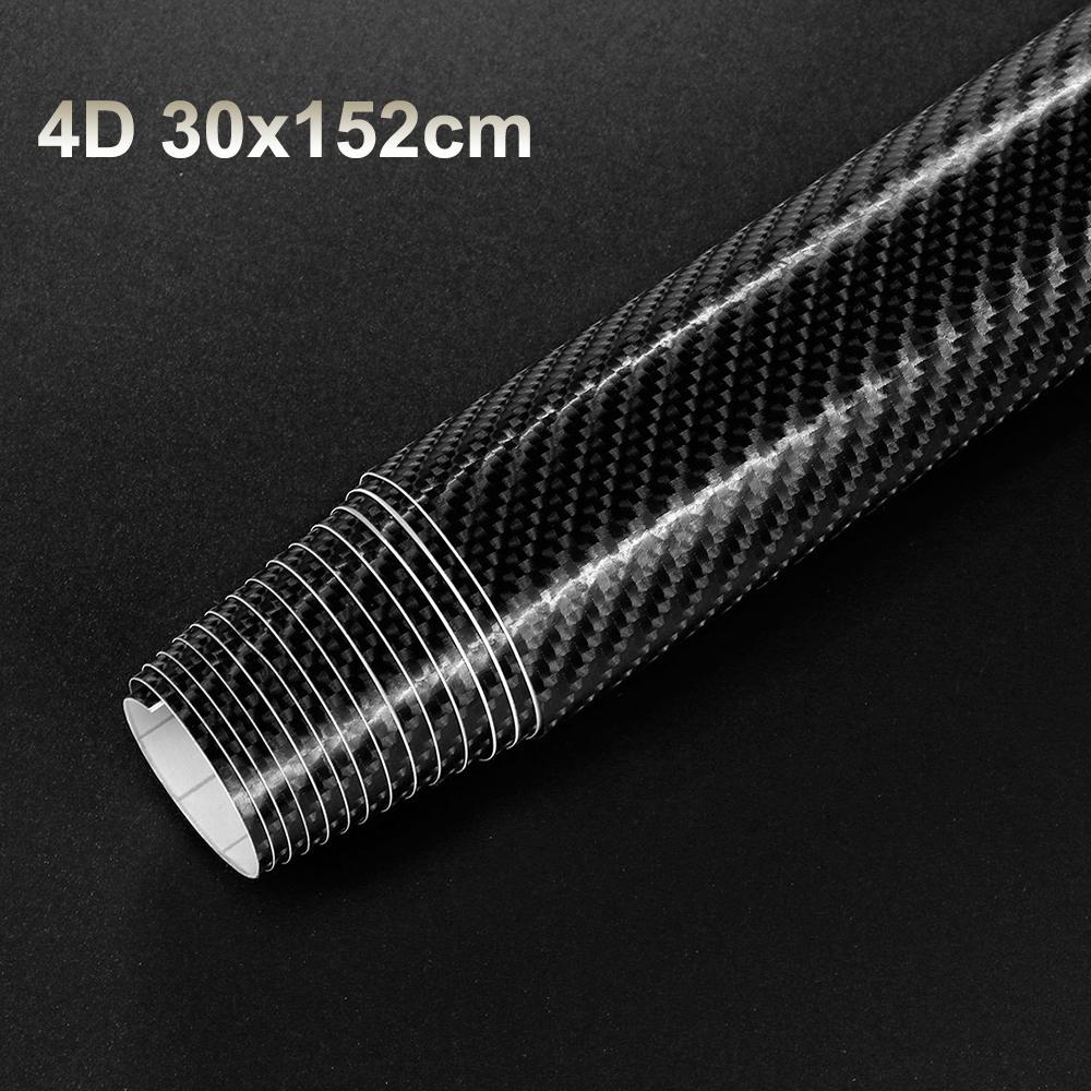152x30cm 3D 4D 5D Carbon Fiber Car Wrapping Vinyl Decal PVC Stickers Auto Body Interior Decoration Protective Film Accessories
