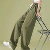 2026 Summer Women's Wide-Leg High-Waisted Loose Suit Pants with Double Buttons and Drawstring - Lightweight and Casual
