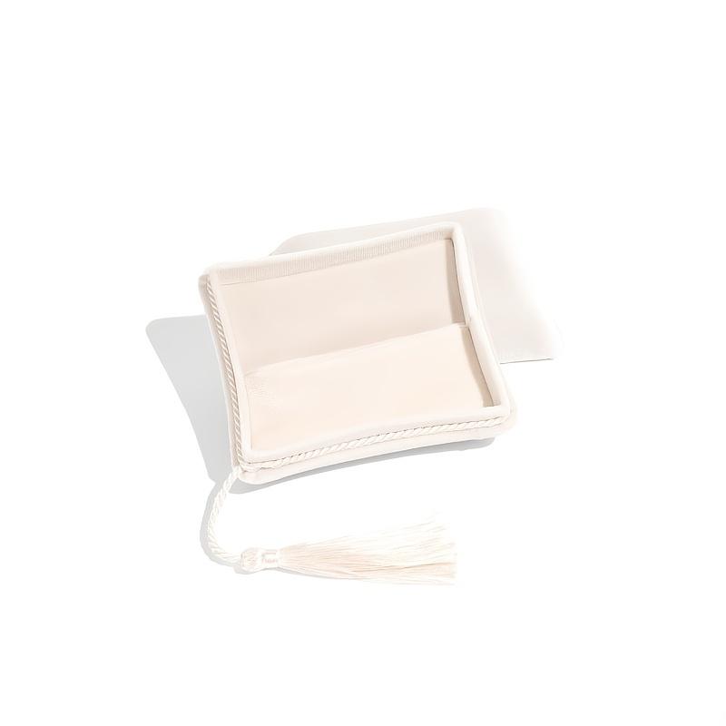 

Velvet Jewelry Box with Tassel, Rectangular Paper Storage for Necklaces, Tabletop Display, Thanksgiving, Engagement, Anniversary Gifts, Jewelry Towers кремовый