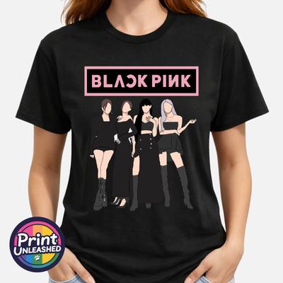 BLACKPINK TShirt KPOP Band Graphic Tee Black Pink Unisex Top Teen Adult S2XL