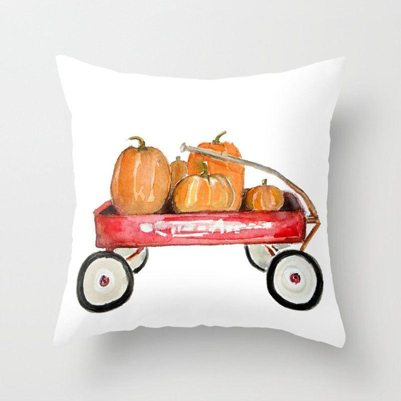 Beautiful Festival Decoration Pumpkin Pillow Cover With Invisible Zipper