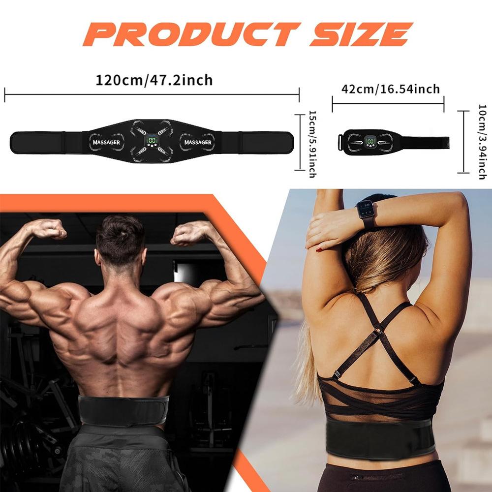 Smart Abdominal Toning Belt EMS Muscle Stimulator Toner Waist Abs Trainer Body Slimming Home Fitness Massager USB Recharge