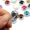 16mm Round Rhinestone Metal and Acrylic Flatback Clips for Jewelry, Clothing, and DIY Embellishments