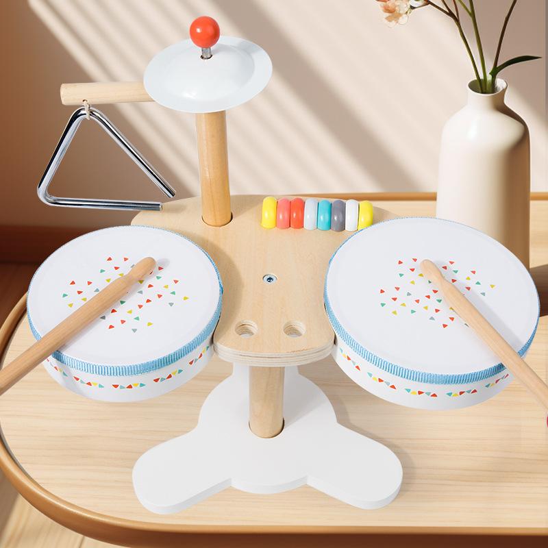 Wooden Percussion Kit Drum Baby Music Sense Training Simulation Jazz Drum Orff Percussion Instrument Toy
