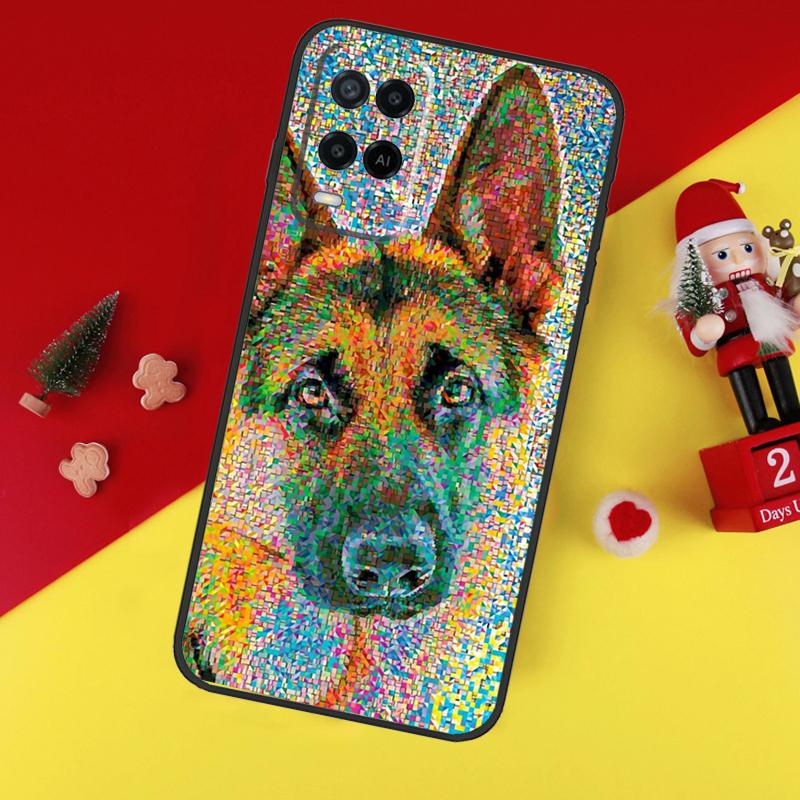 German Shepherd Dog Case For Oppo A94 A74 A54 A60 A40 A80 A16 A76 A96 A98 A58 A78 A18 A38 A57 A17 A15 A5 A6 Pro