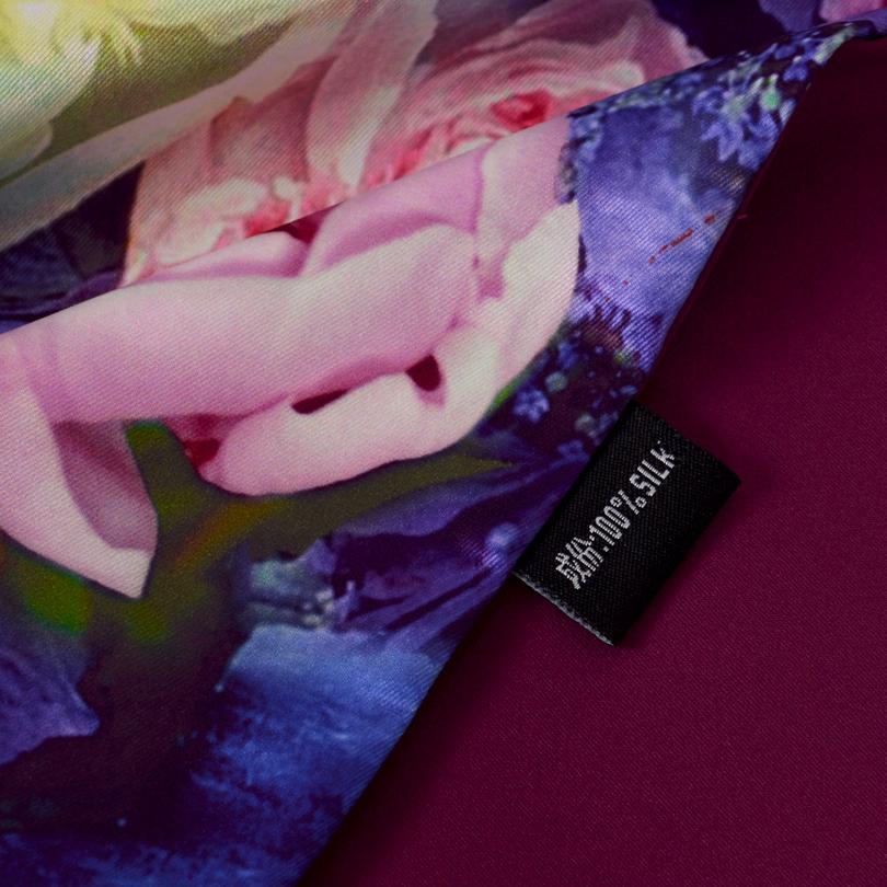 [BYSIFA] Fashion Silk Scarf Shawl Women  New Chinese Style Purple Rich Peony Scarves Spring Autumn Buttons Long Scarves