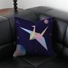 Warm Paper Cranes Cushion Cover Pillow Case Antidustmite Invisible Zipper Silky Plush Cushion