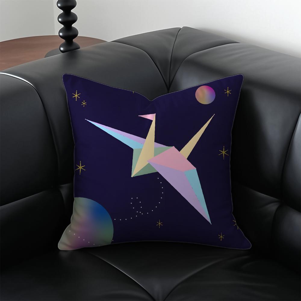 

Warm paper cranes Cushion Cover Pillow Case Antidustmite Invisible zipper silky plush cushion 40X40cm