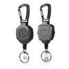 Strong Steel ID Card Holder Wire Rope Bus Card Cover Retractable Badge Reel  Outdoor Keychain