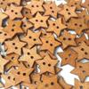 100PCS DIY Scrapbook Craft Buttons Wooden Star Shape 2 Holes