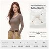 Women's Slim Fit U-Neck Short Sleeve T-Shirt - Flattering Pure Color, New Fashion Trend.