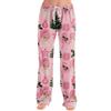 Women's Christmas Print Casual Pants with No Pockets for Holiday Lounging