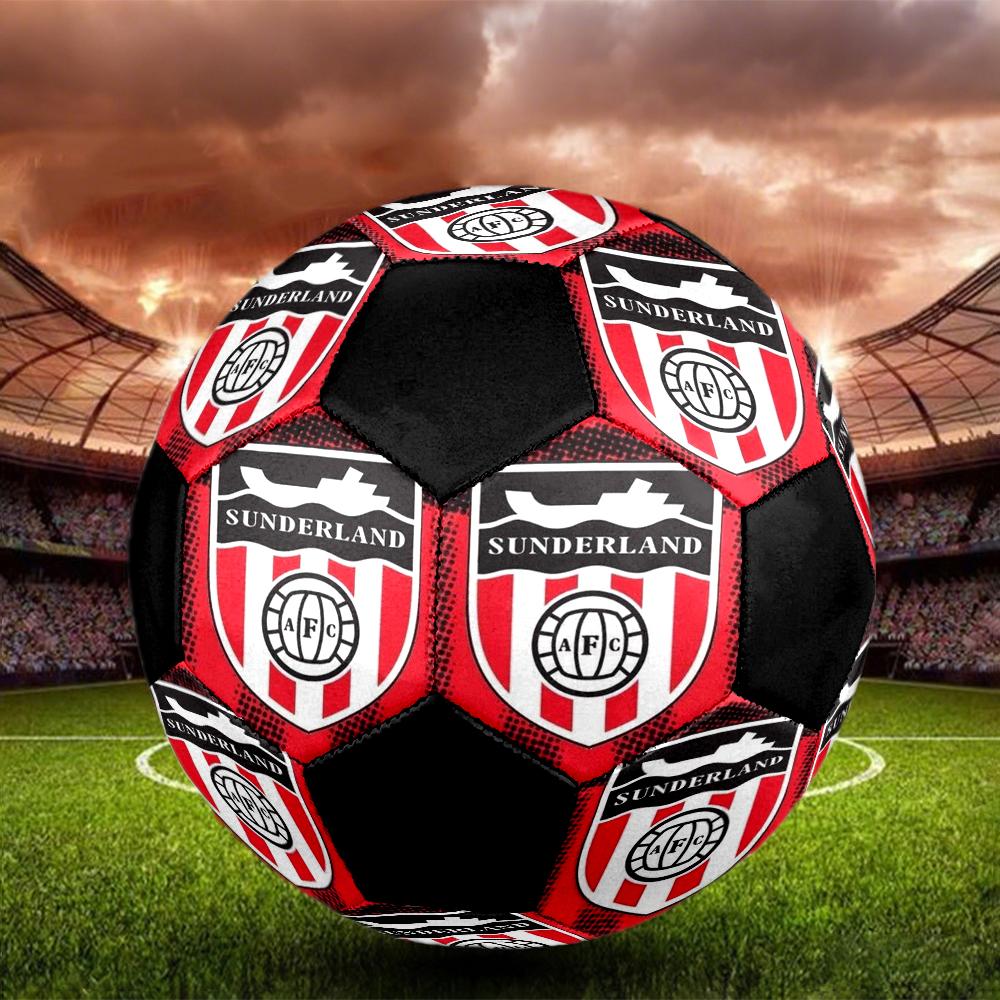 Sunderland Indoor Soccer Ball Colorful Machine Stitched PVC Size 5 Team Training Competition Ready Durable High-Bounce Cool Sports Gift
