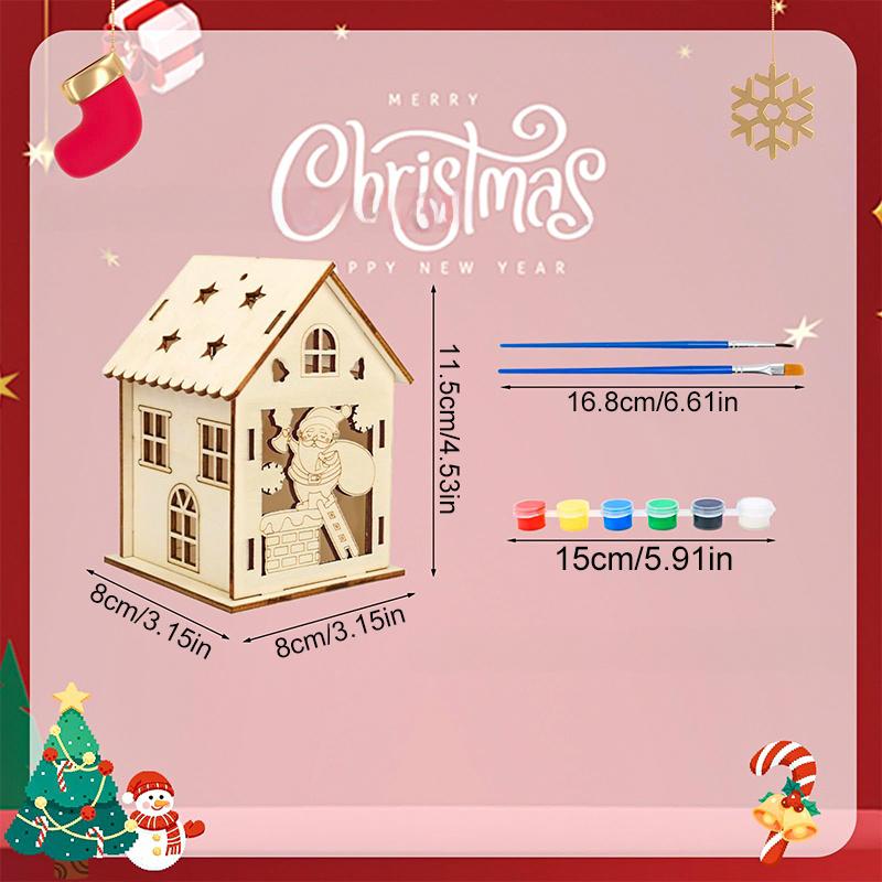 1/3/5PCS DIY DIY Graffiti Ornaments Funny 3D Jigsaw Puzzle Educational Toys Christmas Decorations Parent-Child Games Christmas