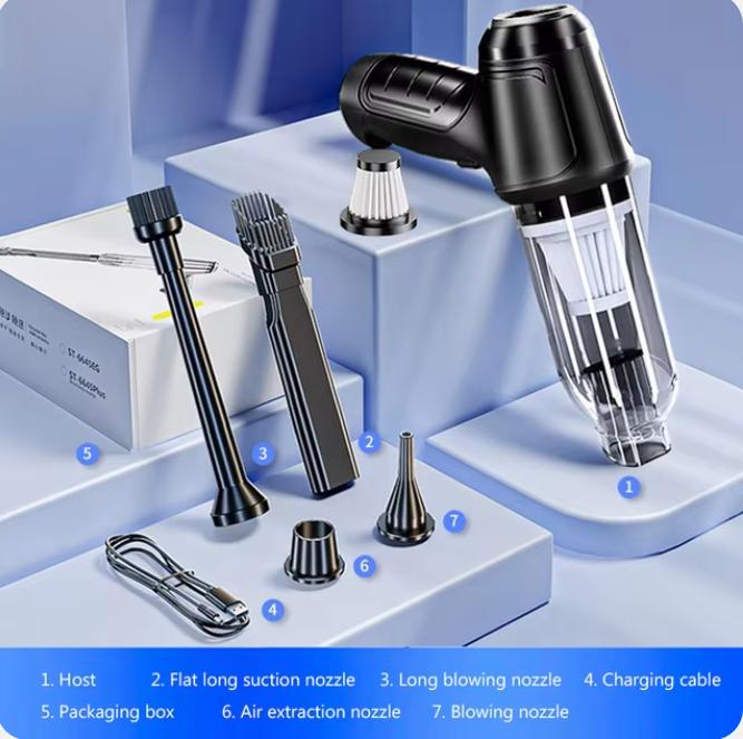 

12000PA Беспроводной автомобильный пылесос с зарядкой через USB 3600 мАч Портативный прибор для уборки Мини-пылесос Бытовая чистка автомобиля