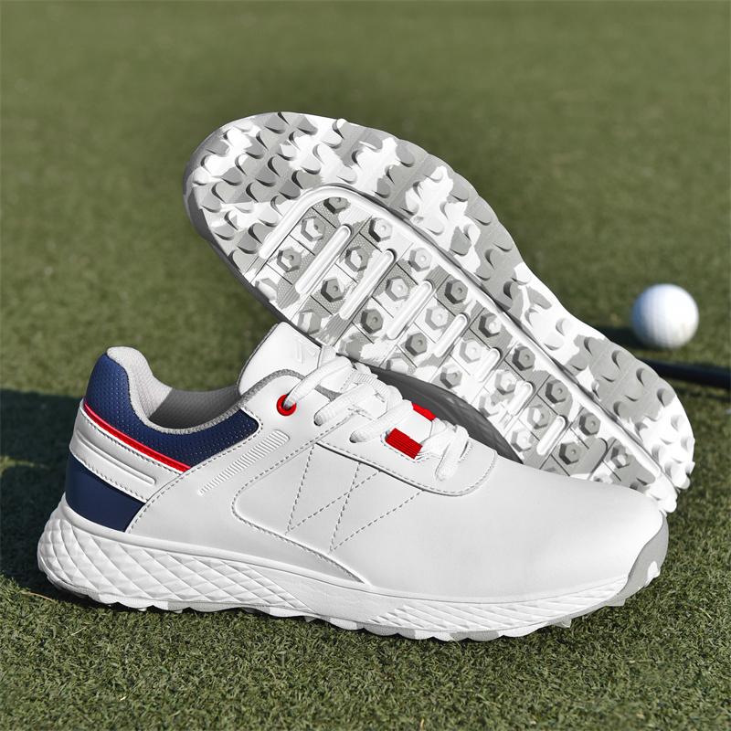 Waterproof Golf Shoes Men And Women Golf Sneakers Gym Walking Shoes with Comfortable Training Golfing Shoes Leather