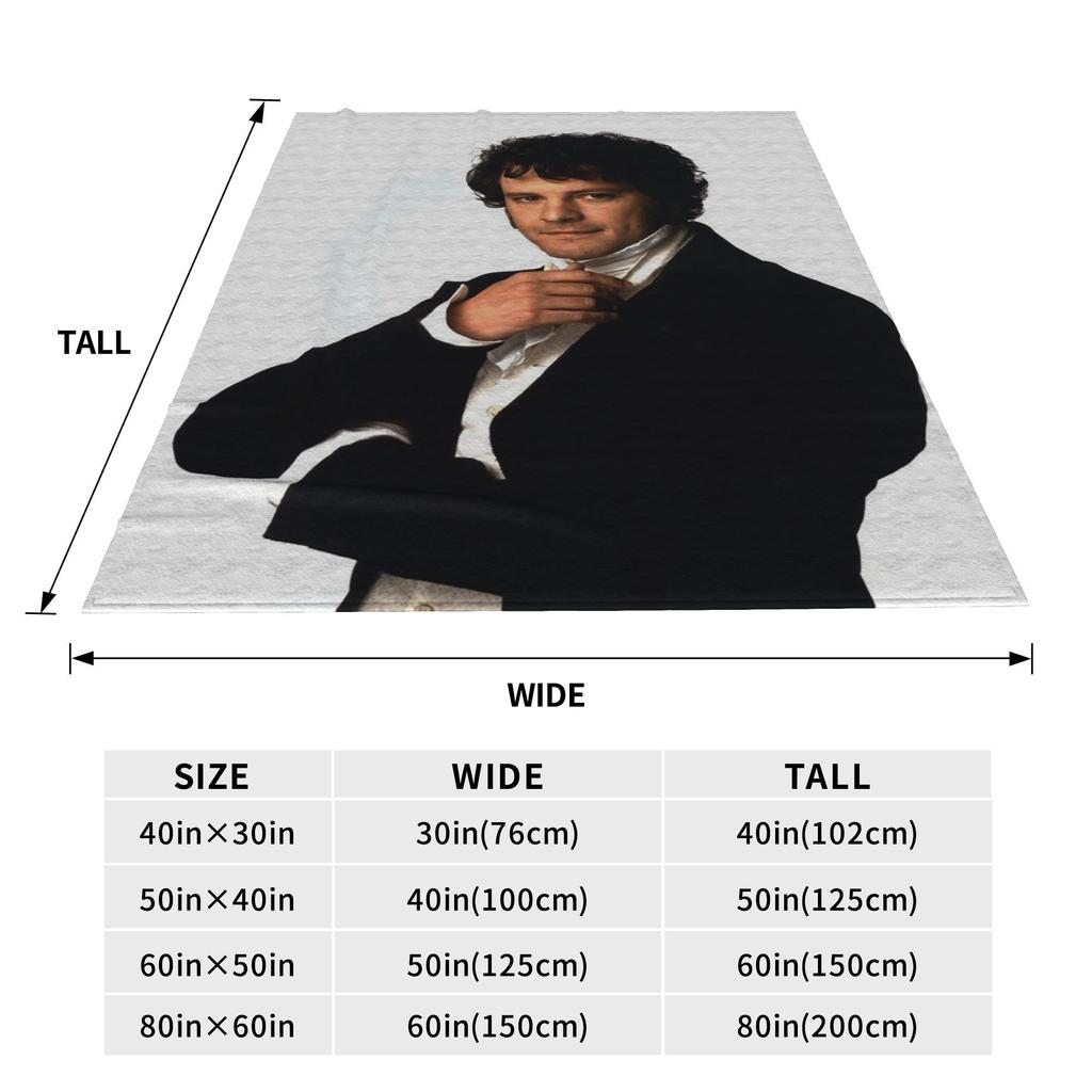 Colin Firth als Mr. Darcy in Stolz und Vorurteil Decke Tragbare Flanell Sofa Überwurfdecke für Couch Bettwäsche Reise Steppdecke
