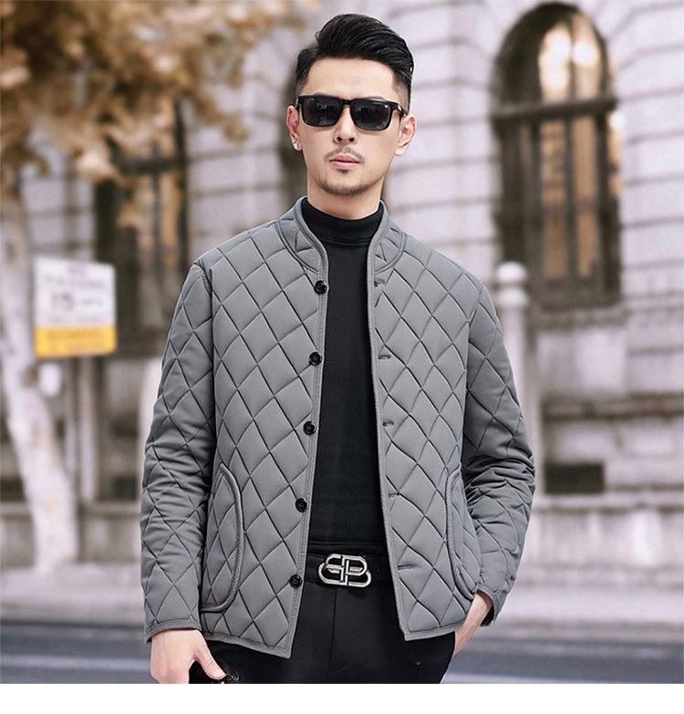 Men's Plus Velvet Warm Winter Jacket: Solid Color, Versatile Cold Protection, Casual Business Style for Middle-Aged Dads