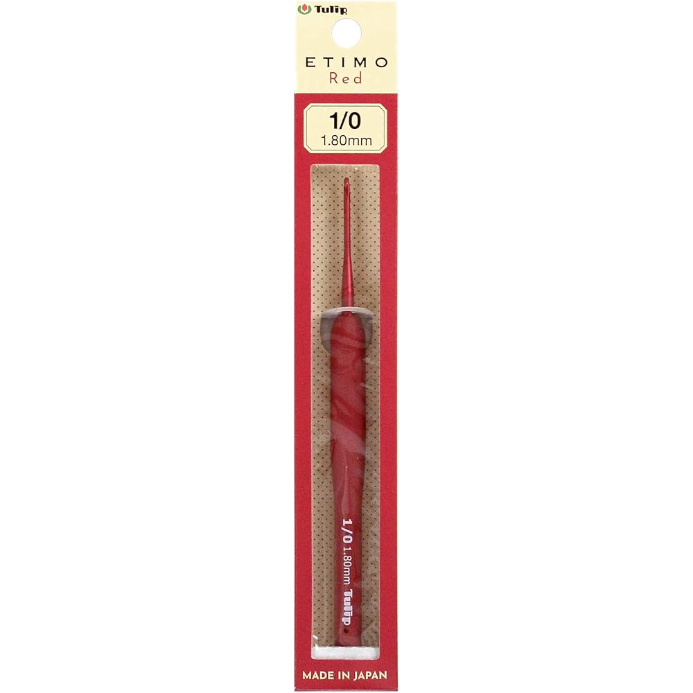 Tulip (Tulip) Etimo Red Cushion Grip Crochet Hook 1/0 (TED-010)