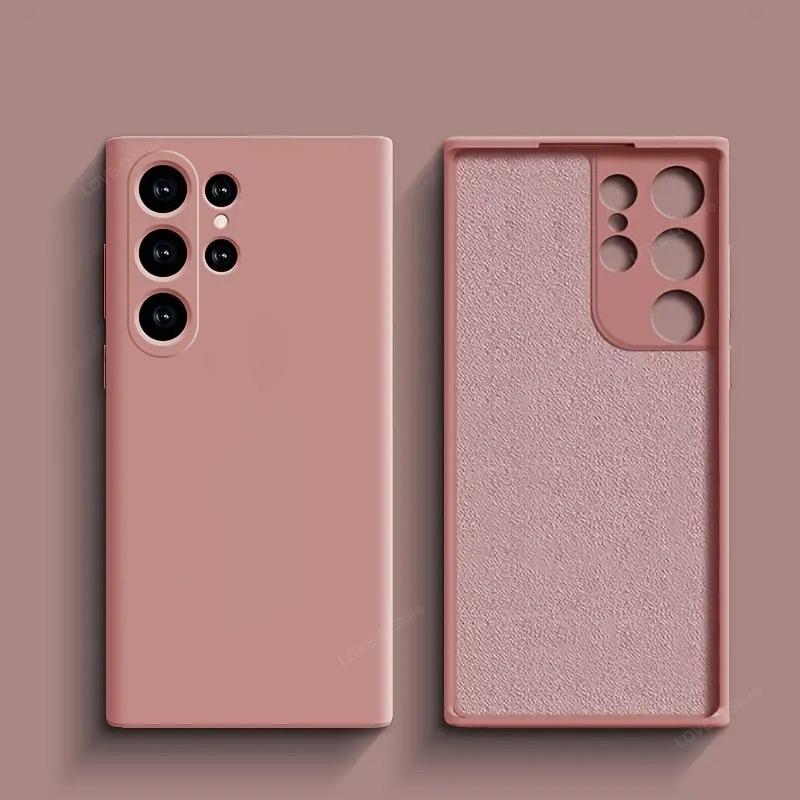 For S25 Ultra Plus Case Luxury Liquid Silicone Soft TPU Cover For Samsung Galaxy S25 S24 S 25 Ultra Plus S25Ultra Phone Cases Funda