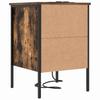 Nightstand Smoked Oak 42 X 41 X 61 Cm Engineered Wood