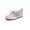 Retro Inner Height Increase Velcro Lace-up Women's New Fashionable Versatile Flat Bottom Casual