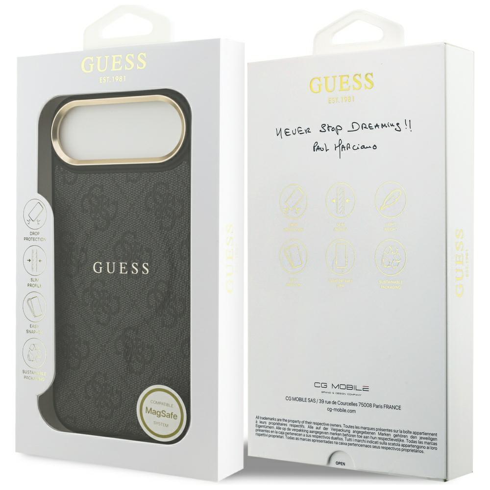 Guess 4G PU Classic Logo MagSafe case for iPhone Air black
