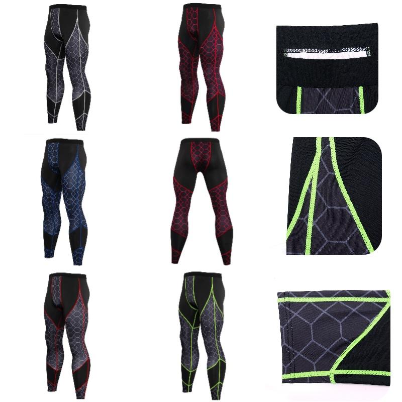 Men's Printed Spliced Fitness Pants Quick-drying Milk Silk Fabric Animal Pattern Suitable For All Seasons