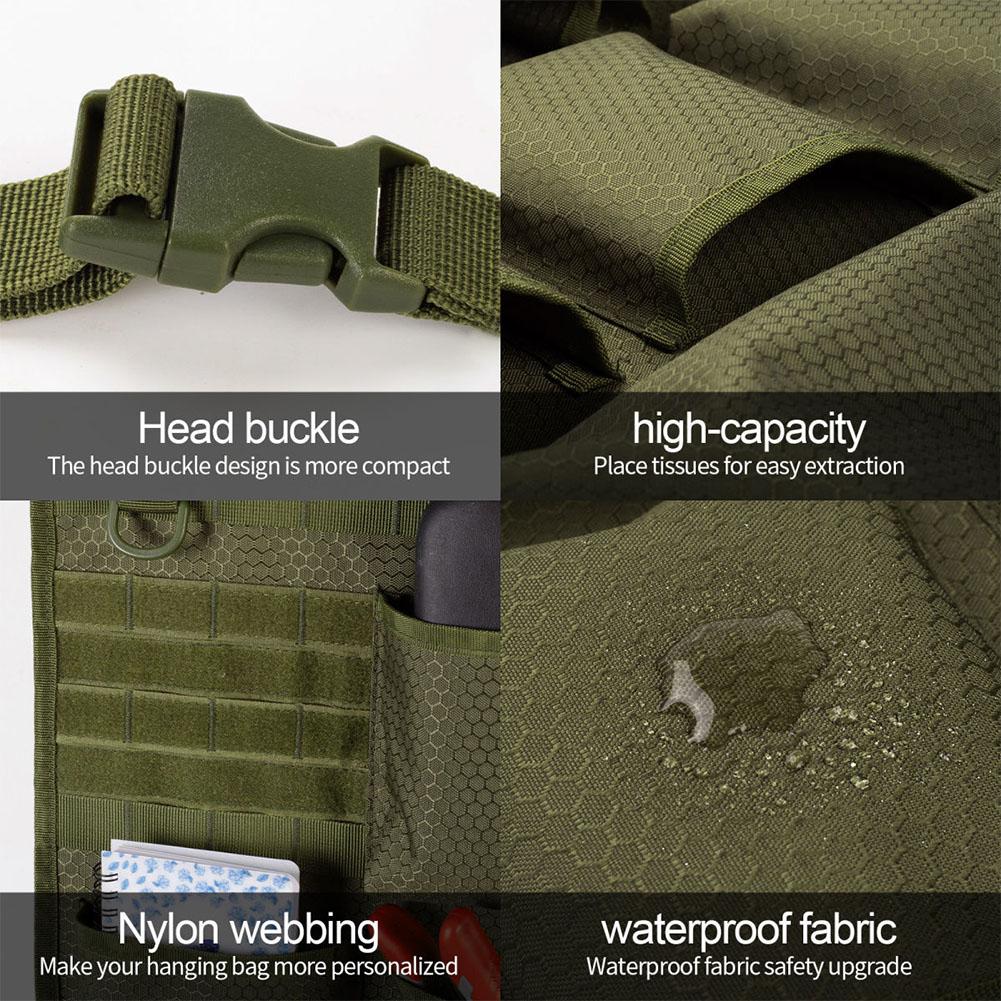 Car Seat Storage Hanging Bag Organizer Seat Back Storage Bag Tactical Camo Bags Car Stowing Tidying Pocket Interior Accessories