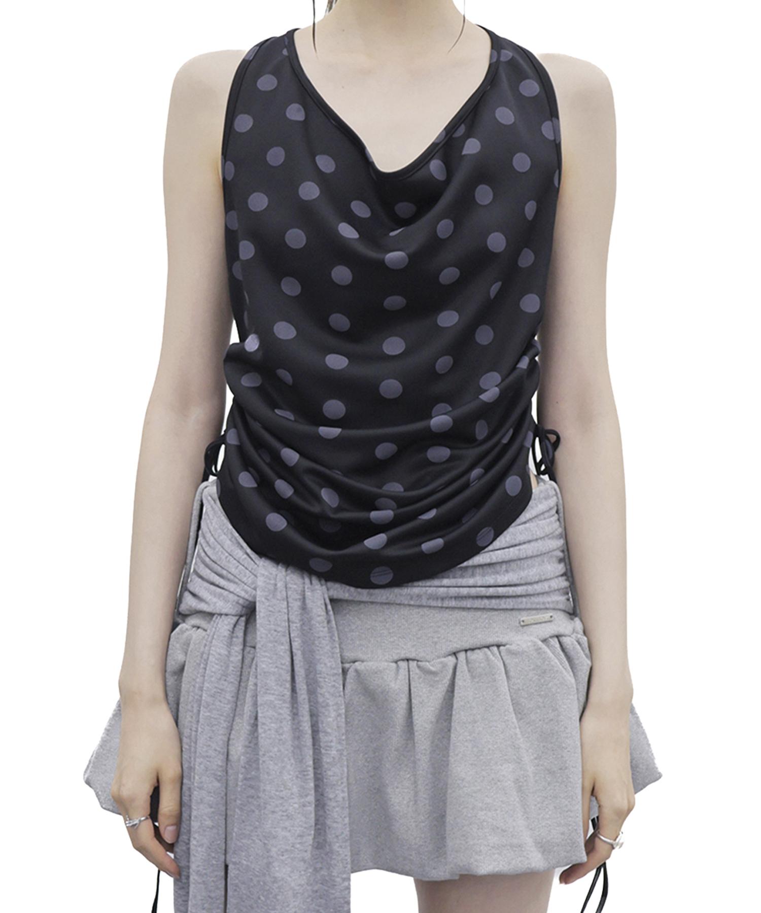 Holy Number Seven Draping Halterneck Sleeveless _ Dot