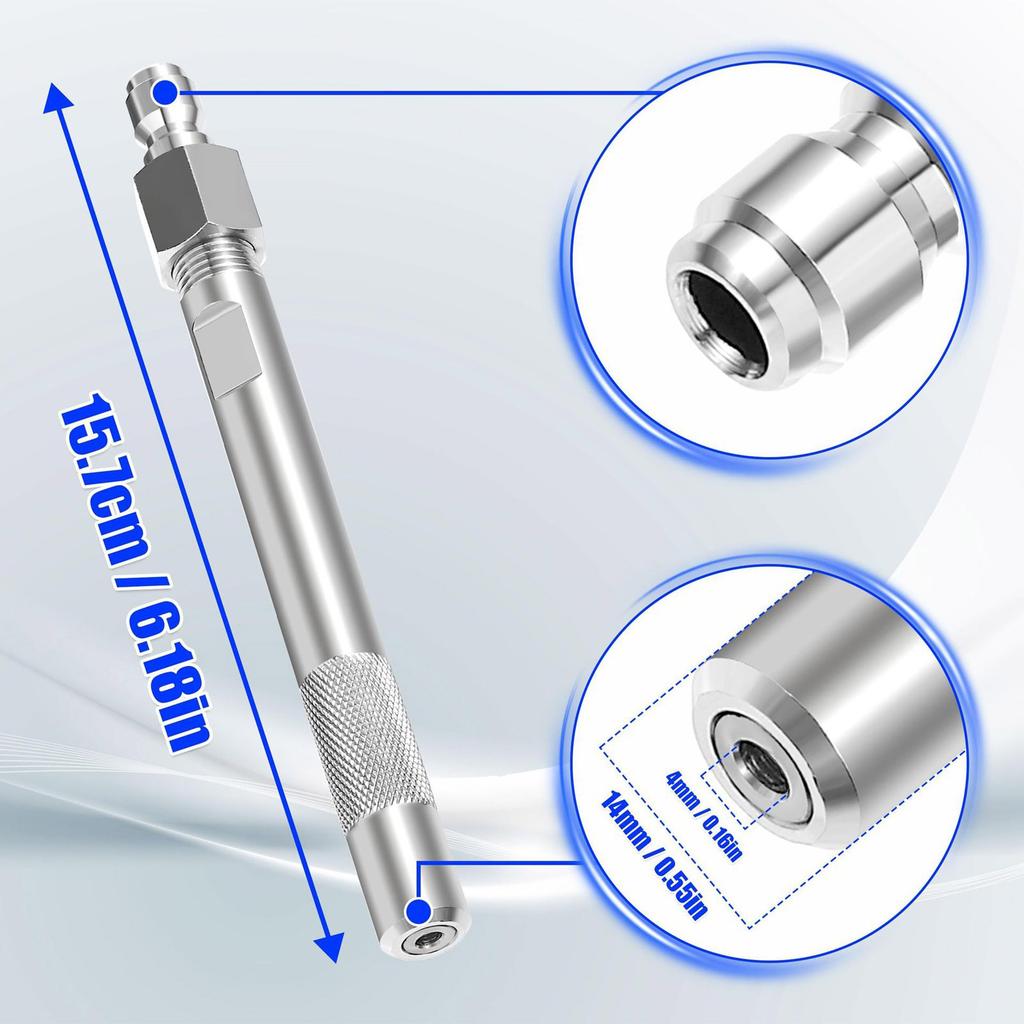 Long Range Pressure Washer Nozzle Garden Irrigation Tool Stainless Steel with Quick Connecting Suitable for Cleaning Use
