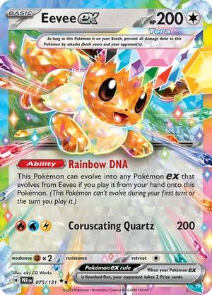 Nintendo Pokémon Eevee EX 075/131 Prism Evolution Double Rare Foil Card