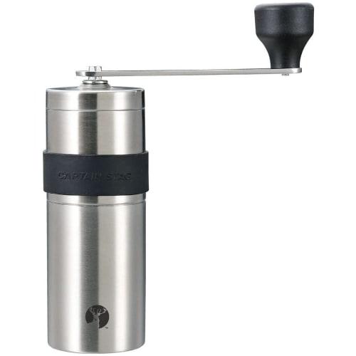 Captain Stag UW-3501, Made In Japan, Coffee Mill, Ceramic Blade, Handy Type, Small, 18-8 Stainless Steel
